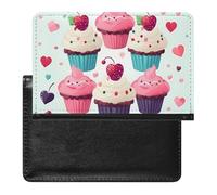 BVKWNTSA Elegante e pratico Cupcake Candy Hearts Sweet Printed Passport Protector è il tuo compagno di viaggio perfetto, proteggendo completamente la sicurezza del passaporto.