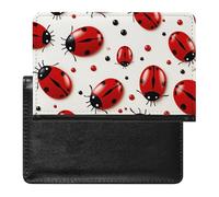 BVKWNTSA Elegante e pratico passaporto stampato coccinella rossa è il tuo compagno di viaggio perfetto, protegge completamente la sicurezza del passaporto.