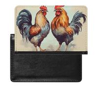 BVKWNTSA Elegante e pratico passaporto stampato con gallo e gallina, il tuo compagno di viaggio perfetto, protegge completamente la sicurezza del passaporto.