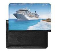 BVKWNTSA Elegante e pratico passaporto stampato con nave da crociera sul mare è il tuo compagno di viaggio perfetto, proteggendo completamente la sicurezza del passaporto.