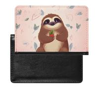 BVKWNTSA Elegante e pratico simpatico bradipo stampato è il tuo compagno di viaggio perfetto, protegge completamente la sicurezza del passaporto.