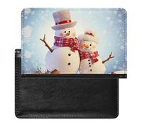 BVKWNTSA Elegante e pratico simpatico pupazzo di neve natalizio stampato passaporto Protector è il tuo compagno di viaggio perfetto, proteggendo completamente la sicurezza del passaporto.