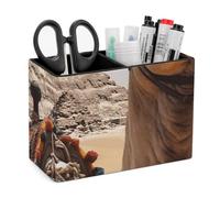 BVKWNTSA Elegante e semplice portapenne in pelle stampata a piramide, per mantenere la scrivania organizzata, Cammello Piramide, Taglia unica, Organizer per borse