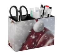 BVKWNTSA Elegante e semplice portapenne in pelle stampata con Babbo Natale e neve, mantiene la scrivania organizzata, Babbo Natale Neve Secenry, Taglia unica, Organizer per borse