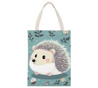 BVKWNTSA Grande capacità carino cartone animato riccio stampato tela tote bag singolo - un aiuto durevole ed elegante shopping