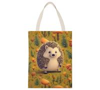 BVKWNTSA Grande capacità riccio stampato tela tote bag singolo - un aiuto durevole ed elegante shopping
