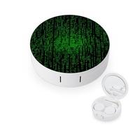 BVKWNTSA La custodia per lenti a contatto con numeri rotondi verdi è elegante e compatta, facile da trasportare e protegge le lenti.