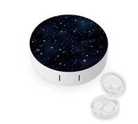 BVKWNTSA La custodia per lenti a contatto con stampa di stelle e cielo notturno è elegante e compatta, facile da trasportare e protegge le lenti.