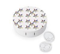 BVKWNTSA La custodia per lenti a contatto con stelle orientali rotonde portatile è elegante e compatta, facile da trasportare e protegge le lenti.