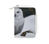 BVKWNTSA Porta carte stampato in pelle alla moda con gufo delle nevi, porta carte di grande capacità piccolo e comodo da mettere facilmente in tasche, borse a mano, zaini, ecc. Soddisfa le tue