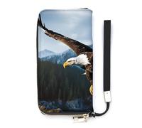 BVKWNTSA Portafoglio alla moda in pelle stampata verticale con aquila a caccia di grande capacità, design interno multi-scomparto - soddisfa le tue diverse esigenze di viaggio