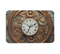 BVKWNTSA Tappeto da bagno - Rusty Steampunk Clock stampato terra di diatomee tappetino da bagno assorbente ad asciugatura rapida tappeti da bagno adatti sotto la porta, tappetini da bagno per bagno