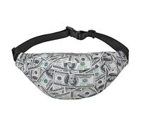 BVMPRS Marsupio unisex con tracolla regolabile per allenamento, corsa, viaggi ed escursionismo, Soldi divertenti in dollari, Taglia unica