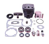 BVNZUFH Kit Cilindro e pistone da 46 mm for Motosega 55 51 503609172 con Guarnizione, paraolio, Perno, Cuscinetto, Tubo del Carburante, Maniglia di avviamento