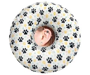 BVOKQUC CNH, Cuscino per piercing all'orecchio con federa lavabile, con fori per dolore all'orecchio, cuscino a ciambella per adulti CNH, sollievo dal dolore all'orecchio, piaghe da decubito, con foro