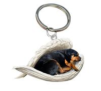 BVSPA Portachiavi acrilico del cane addormentato sveglio, pendente appeso dell'automobile degli ornamenti per gli amanti del cane