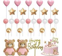 Bvtpoyy Set di decorazioni per torte, accessori per dolciTorta Scenografica Nascita Bimbo, Decorazioni Torta Battesimo, Happy Birthday Decorazioni Torta