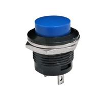 BVTUCMDY 1 pz R13-507 Interruttore a Pulsante momentaneo SPST No Rosso Nero Bianco Giallo Verde Blu Cappuccio Rotondo AC 6 A/125 V 3 A/250 V(Blue)