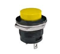 BVTUCMDY 1 pz R13-507 Interruttore a Pulsante momentaneo SPST No Rosso Nero Bianco Giallo Verde Blu Cappuccio Rotondo AC 6 A/125 V 3 A/250 V(Yellow)