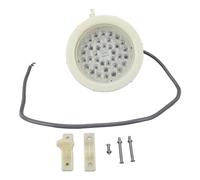 Bvznmilhd Luci a LED per piscina, 140 mm, impermeabili e subacquee, luce subacquea, 8 W, AC 24 V, luci a LED in plastica ingegneristica colorate per fontane di piscine e saune, con 36 led