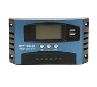 Bvznmilhd Regolatore di Carica Solare con Display LCD, regolatore Pannello Solare 12V 24V, Doppia Uscita USB Protezione da sovracorrente, regolatore di Carica autoadattante per Pannelli (50A)