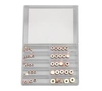 Bvznmilhd Set di 50 corone di ricambio per orologi in metallo misto, corone di alta durezza e impermeabili, disponibili in 10 misure da 3,0 mm a 8,0 mm, adatte a tutte le tipologie di (Oro rosato)