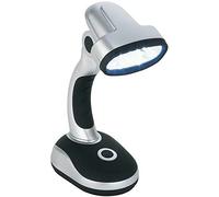 BW 12 LED Portable Lamp Desk Work Home Office Reading Computer Bedside Table Camping Flexible Wireless Cordless Bright Light Battery Powered Torch (Black)