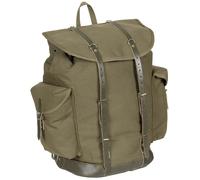 Bw Bundeswehr Zaino Montagna Zaino Vecchio Art. Esercito Zaino Cintura Pelle