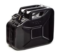 BW© Tanica per carburante in metallo, 10 litri, colore nero, RAL 9005, certificata TÜV e approvazione ONU, Made in Europe