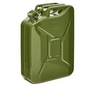BW© Tanica per carburante in metallo, 20 litri, verde oliva, RAL 6003, certificata TÜV e approvazione ONU, Made in Europe