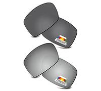 Bwake Lenti di ricambio polarizzate per occhiali da sole Costa Del Mar Reefton, nero e argento., Costa Del Mar Reefton