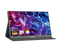 Bwanaz Monitor portatile 15.6'' FHD 1080P, USB-C HDMI IPS Display w/Smart Cover/Stand, altoparlante, Plug & Play, monitor esterno ultra sottile per PC, Mac, telefono, Xbox, PS5