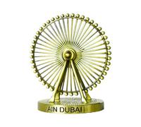 BWANGIAO Dubai Ruota panoramica Modello Ornamento Rotante Ruota panoramica in Metallo Statua Scultura Desktop Fotografia Decorazioni per la casa