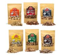 BWAY Chips Affumicatura - Legna per Barbecue per Affumicatura di Maiale, Pesce, Frutta e Verdura - Legno per Affumicatura al Gusto Olivo, Arancio, Mandorlo, Limone, Noci e Quercia (6x1L)