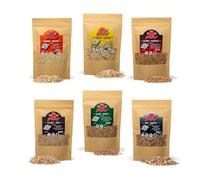 BWAY Legno per Affumicatore da Cucina - 6x400ml di Olivo, Arancio, Mandorlo, Limone, Noce e Quercia | Ebook Omaggio con 20 Ricette