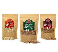 BWAY Trucioli Per Affumicatura Gusto Olivo, Arancio, Mandorlo da utilizzare con Affumicatore Da Cucina | eBook Omaggio con 20 Ricette (3x400 ml)