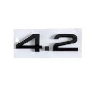 BWBVHRHZY 3d ABS 2.4 3.6 lettere Logo bagagliaio di un'auto distintivo dell'emblema della decalcomania adatta for Audi A4 B7 TT Q5 Q7 A6 B5 B6 C6 C5 A8 S6 S5 S4 RS5 Accessori(42 Gossy Black)