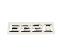 BWBVHRHZY 3D ABS Nero Cromato Lettere Auto Baule Posteriore Distintivo E220 E320 Emblema Logo Adesivo Adatto for Mercedes W212 W213 accessori(E220 Silver)