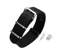 BWBVHRHZY Adattamento cinturino in nylon adatto for Casio/adatto for CITIZEN/adatto for braccialetto Seiko Accessori for orologi unisex 18mm19mm 20mm 21mm 22mm 24mm(6 black,20mm)