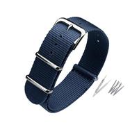 BWBVHRHZY Adattamento cinturino in nylon adatto for Casio/adatto for CITIZEN/adatto for braccialetto Seiko Accessori for orologi unisex 18mm19mm 20mm 21mm 22mm 24mm(4 blue,22mm)