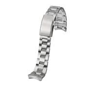 BWBVHRHZY Adatto for cinturino in acciaio inossidabile massiccio TAG HEUER serie 300 WAY201A WAY211 ABA0927 Cinturini in acciaio curvo da uomo Bracciale da 20,5 mm 21,5 mm(20.5mm)