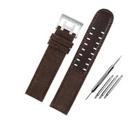 BWBVHRHZY Adatto for Hamilton Khaki Field Watch H760250/h77616533/h70605963 H68201993 Cinturino for orologio in pelle Nylon Cinturino for orologio da uomo 20mm 22mm(Brown silver clasp,20mm)