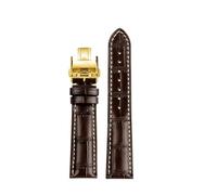 BWBVHRHZY Adatto for Longines Masters Collection L3 L4 L2.628/L2.673 Cinturino for orologio Cinturino for fibbia in pelle 19 20 21mm Cinturino da polso(Brown Gold,20mm)