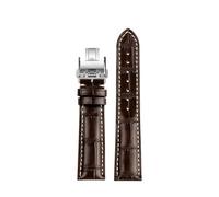 BWBVHRHZY Adatto for Longines Masters Collection L3 L4 L2.628/L2.673 Cinturino for orologio Cinturino for fibbia in pelle 19 20 21mm Cinturino da polso(Brown Silver,20mm)