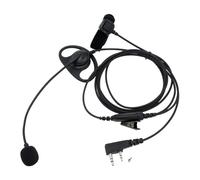 BWBVHRHZY Auricolare tattico a Forma di D a 2 Pin PTT Mic Earhook Auricolare Adatto for Baofeng Adatto for Kenwood Talkie Walkie Radio