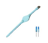BWBVHRHZY Cinturini compatti in pelle elastici for pelle da donna adatti for cinturino Fossil Es3077 Es2830 Es3262 Es3060 Es4176 8mm(Light blue-Golden-K1)