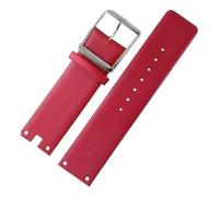 BWBVHRHZY Cinturini for orologi adatti for CK K94231 K9423101 Pelle resistente e morbida for cinturino orologio Calvin Klein Bracciale da uomo 22mm(Red-silver)