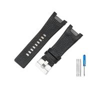 BWBVHRHZY Cinturini in pelle resistenti all'usura e durevoli adatti for cinturino for interfaccia concava Diesel Dz1273 Dz4246 32mm(Black(LZ)-Steel-K3)