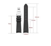 BWBVHRHZY Cinturini in silicone di fascia alta adatti for Tudor 1958 Black Bay Bronzo Piccolo fiore di rame Piccolo cinturino serie fiore rosso 22mm(Blue-BK-Z20)