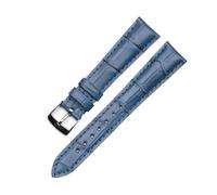 BWBVHRHZY Cinturino adatto for Zenith ELITE fibbia ad ardiglione in pelle for strato superiore, cinturino for orologio da cucito squisito da uomo e da donna(Blue)
